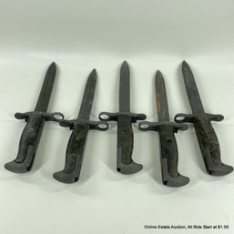 5 Unmarked Bayonets