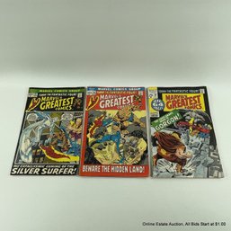 3 Comic Books Silver Age Marvel's Greatest Comics Starring The Fantastic Four 1971-1972