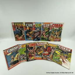 11 Comic Books Silver Age Conan The Barbarian #4-14 1971-1972 Marvel Comics