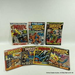7 Comic Books Silver Age The Fantastic Four #119-124 & Fantastic Four King Size Special #9 Marvel Comics