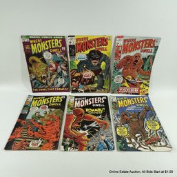 6 Comic Books Silver Age Where Monsters Dwell 1970-1971 Marvel Comics