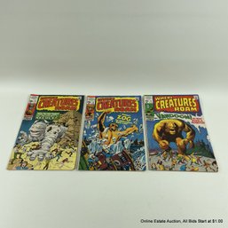 3 Comic Books Silver Age Where Creatures Roam 1970-1971 Marvel Comics