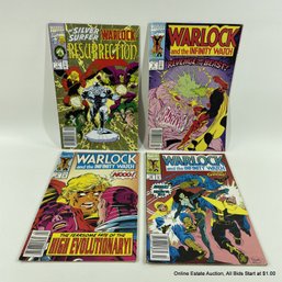 4 Comic Books Modern Age Warlock & The Infinity Watch & The Silver Surfer & Warlock Resurrection Marvel Comics