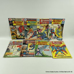 8 Comic Books Silver Age Action Comics 1972-1975 DC Comics