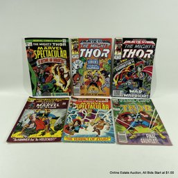 6 Comic Books Silver Age & Modern Age Thor Marvel Comics 1971-1993