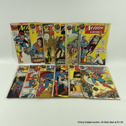12 Comic Books Silver Age Action Comics DC Comics 1971-1972