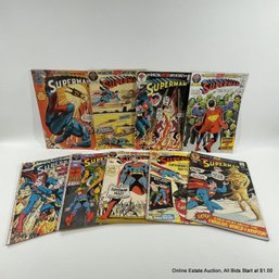 9 Comic Books Silver Age Superman #234-242 DC Comics 1971