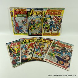 7 Avengers Comic Books Bronze Age Marvel Comics 1971-1972
