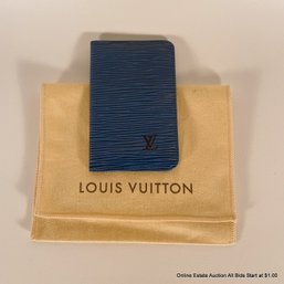 Louis Vuitton Epi Card Holder In Blue Leather With Original Dust Bag