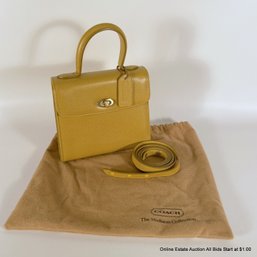 Vintage Coach Madison Gracie Bag With Removable Strap In Citron Leather