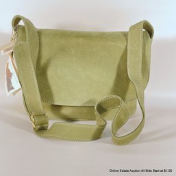 Vintage Coach Sonoma Flap Bag In Sage Leather With Original Tags Attached