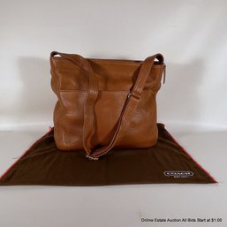 Vintage Coach Sonoma Satchel Bag In Brown Pebble Leather With Dust Bag