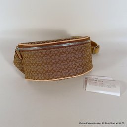 Coach Mini Signature Beige/Brown Waist Pouch With Original Tag Attached