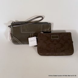 Two Coach Wristlets With Original Tags Attached