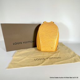 Louis Vuitton Epi Mabillon Leather Backpack In Yellow With Original Dustbag And Box