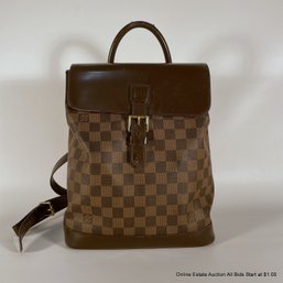 Louis Vuitton Damier Ebene Soho Backpack, No Bag Or Box