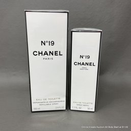 Chanel No. 19 Eau De Toilette Refillable Spray (100ml) & Refill (50ml)