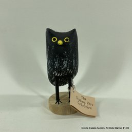 Edith John (Navajo/Dine) Carved Wood Owl