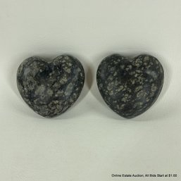 2 Heart Shaped Rocks
