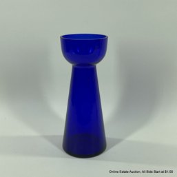 Cobalt Glass Bulb Forcing Vase