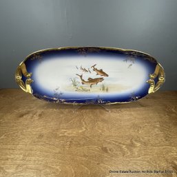 R. Delinieres & Cie Limoges D & Co. France Hand-Painted Fish Serving Platter  (Local Pick Up Or UPS Store Ship
