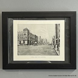 Framed Print Of Tacoma Washington Street View Ca. 1894
