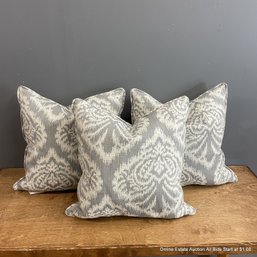 Three 20' Square Throw Pillows With Inserts