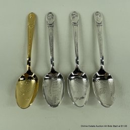 Four Wm. Rogers Mfg. Co. Collectible Presidential Spoons