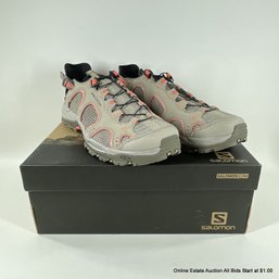 Women's Solomon Size 9.5 Techamphibian 3 Hiking/water Shoe In Khaki & Coral New In Box
