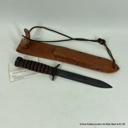 Camillus M3 Knife With Leather Sheath