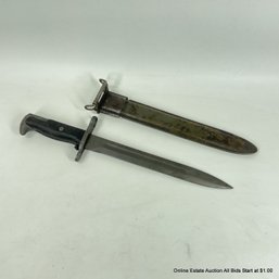 Bayonet Military Knife With Metal Sheath