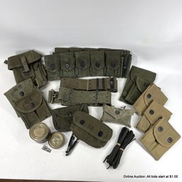 Lot Of Assorted Vintage US Army Field Gear
