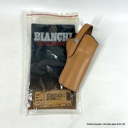 Bianchi Gunleather Plain Tan Right Hand 4.75' Gun Holster In Original Packaging