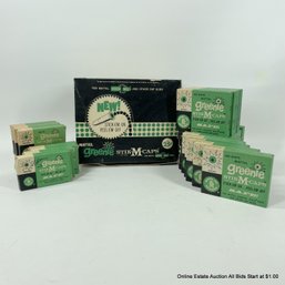Large Lot Of Mattel Greenie Stik-M-Caps For Shootin' Shell Guns In Original Boxes