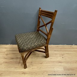 Bamboo Upholstered Side Chair (LOCAL PICKUP ONLY)