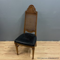 Cane Back Vinyl Upholstered Side Chair (LOCAL PICKUP ONLY)