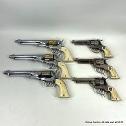 Six Hubley Toy Cap Guns