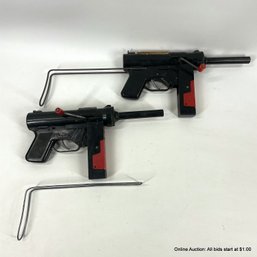 Pair Of Mattel Cap Toy Machine Guns