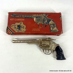 Black And Gold Kit Carson Toy Cap Gun With Original Box