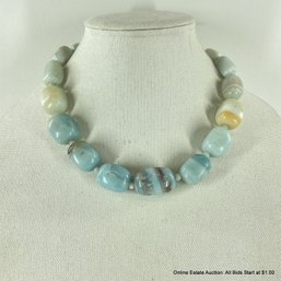 Amazonite Chunky Bead 19' Necklace Jewelry