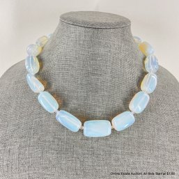 Opalite Nugget Statement 18' Necklace Jewelry