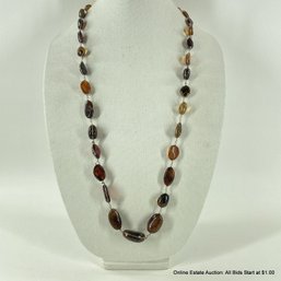Natural Amber Stone 35' Necklace Jewelry
