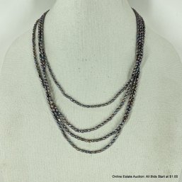 Two Freshwater Peacock Pearl Layering Necklaces