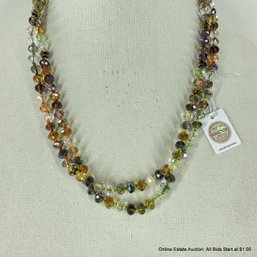 Swarovski Crystal Multicolor Bead Necklace Jewelry