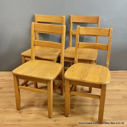 4 Oak Chairs (LOCAL PICK UP ONLY)