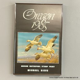 Framed 1985 Oregon Waterfowl Stamp Print By Michael Sieve