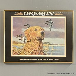 Framed 1990 Oregon Waterfowl Stamp Print By Roger Cruwys