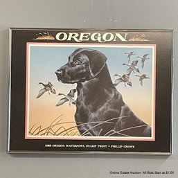 Framed 1989 Oregon Waterfowl Stamp Print By Phillip Crowe