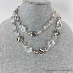 Chico's Glass And Plastic Crystal Statement Necklace