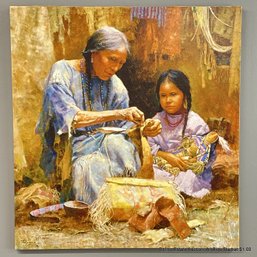' The Teachings Of My Grandmother' Giclee On Canvas By Howard Terpning Greenwich Workshop